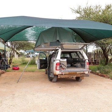 Erindi Camp Elephant parking your 4x4 car